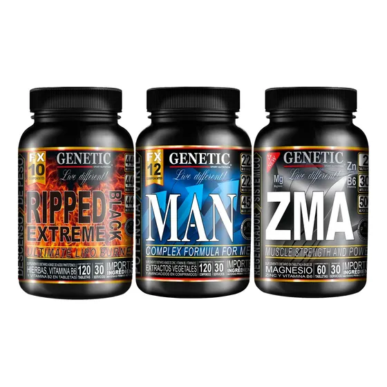 Masa Muscular Definida Pro Horm Man Ripped Black Zma Genetic