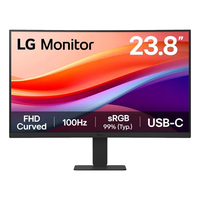 Monitor Curvo Va 1920 X 1080 LG 24u421a-b 23.8 100hz 5ms Color Negro