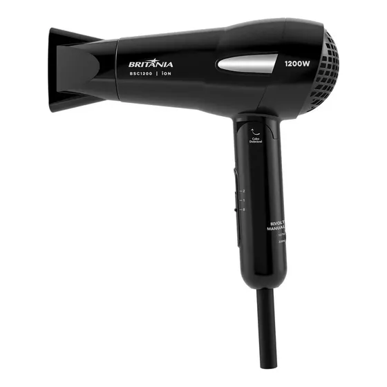 Secador De Cabelos Britânia 1200w Bsc1200 Cor Preto