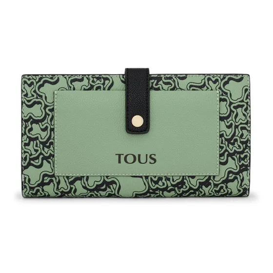 Billetera Grande Pocket Caqui Tous Kaos Mini Evolution Color Verde