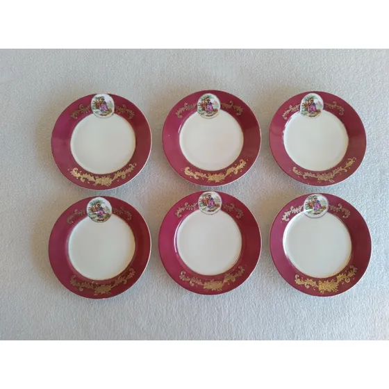 Conjunto Pratos Bolo Sobremesa Madei In Japan Shofu China