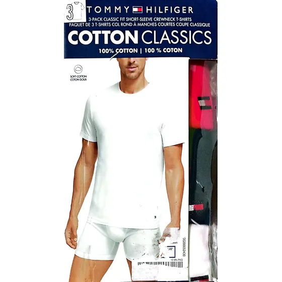 Franelas Tommy Hilfiger Original Talla L 100% Algodón Pack 3