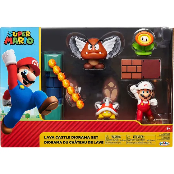 Sets De Muñecos Super Mario Nintendo Lava Castle  2.5''