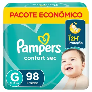 Fraldas Pampers Confort Sec G X 98 Unidades Fraldas Pampers Confort Sec G X 98 Unidades