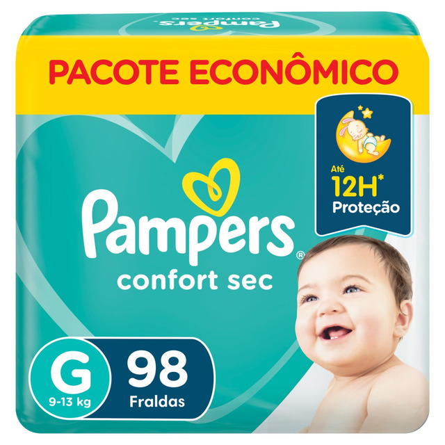 Fraldas Pampers Confort Sec G X 98 Unidades Fraldas Pampers Confort Sec G X 98 Unidades