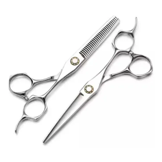 Tijera Normal Y De Grafilar Metalica De Peluqueria Barberia 