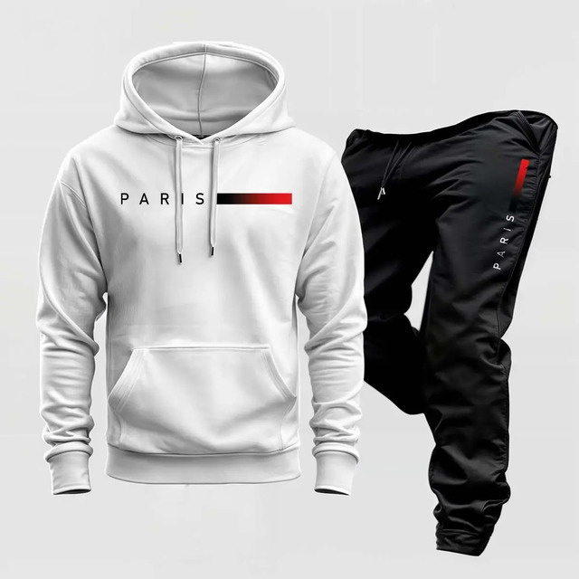 Conjunto Moletom Paris Kit Calça E Blusa Frio Canguru Capuz Conjunto Moletom Paris Kit Calça E Blusa Frio Canguru Capuz