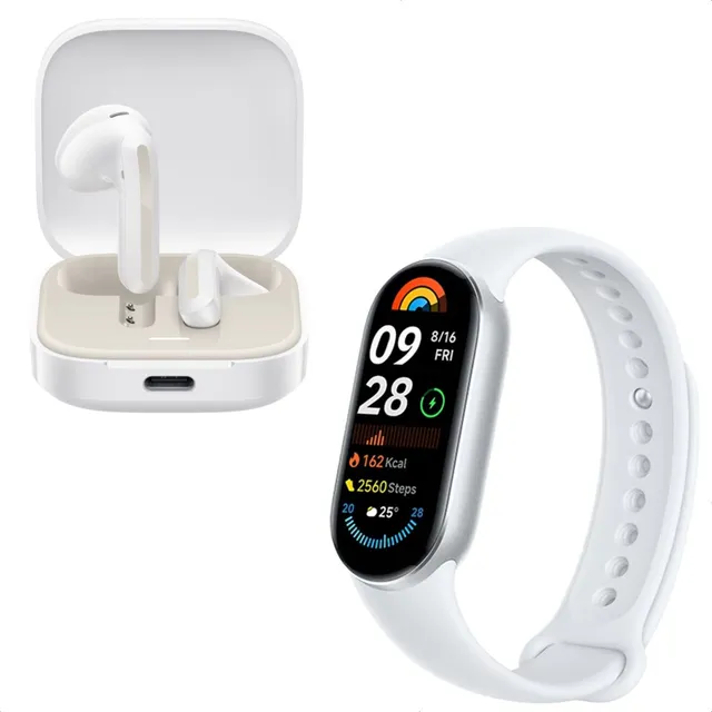 Combo Xiaomi: Smartwatch Smart Band 9 + Buds 6 Active Blanco