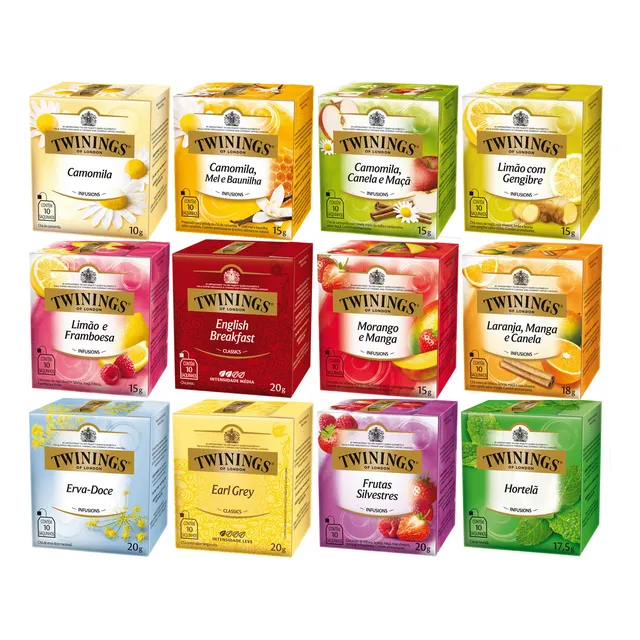 Chá Twinings Kit 12 Caixas 10 Un 120 Sachês