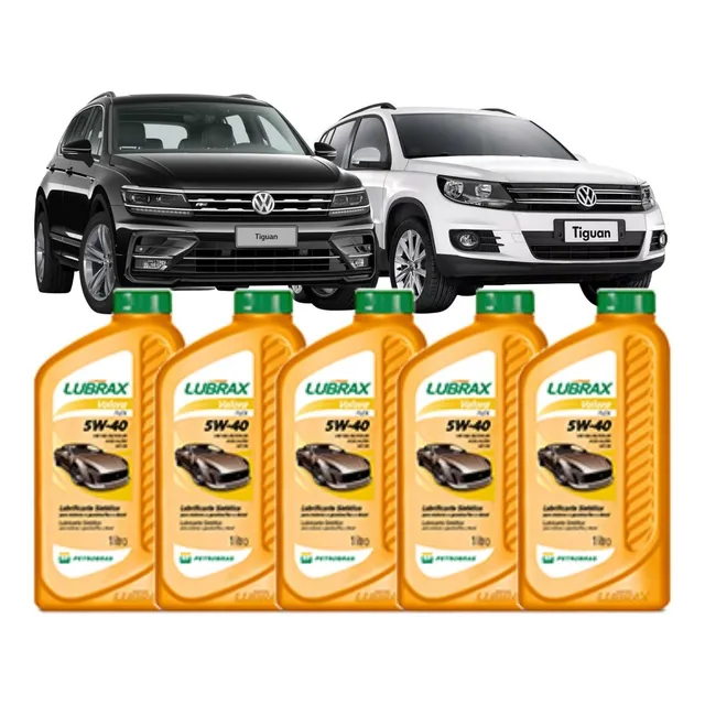 Kit 5 Litros Óleo Tiguan 1.4 2.0 Lubrax 5w40 2009 2010 2011