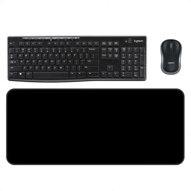 Combo Inalámbrico Logitech Mk270 + Alfombrilla Xl (80x30cm) Mouse Negro Teclado Negro