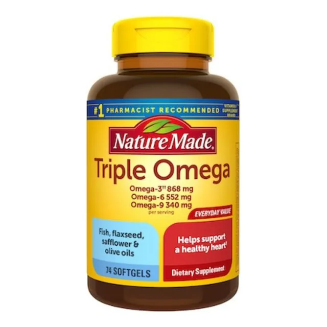 Nature Made Triple Omega 3-6-9 Con 74 Softgels Sabor Sin Sabor