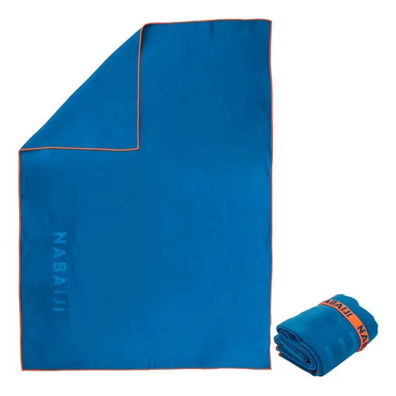 Toalha De Natação Em Microfibra Gg 110 X 175 Cm Nabaiji Cor Azul