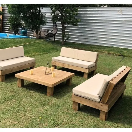 Juego Sillones De Hierro Industrial Exterior Patio