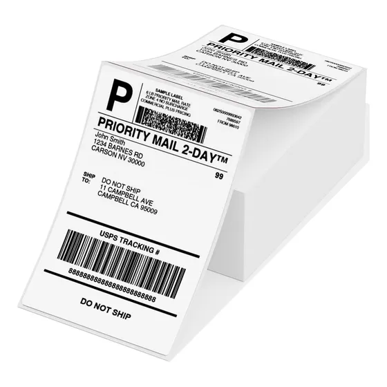 Phomemo Papel Térmico Para Impresora De Etiquetas, 4*6 Inch Color White-fold