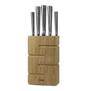 Lumai Lumai Kit De 5 Facas De Aço Inox Grande De Cozinha Com Cepo Bloco Suporte P