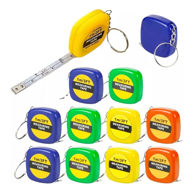12 Llavero Mini Cinta Métrica Metro Flexible Flexometro
