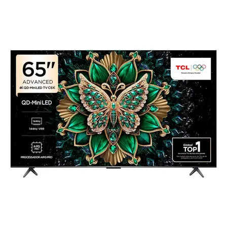 Smart Tv 65 65c6k 4k Qd-mini Led 144hz Com Google Tv Tcl