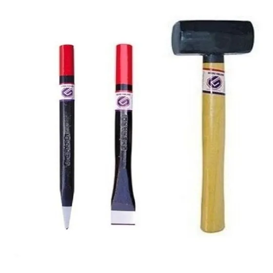 Combo Maza 1500gr Corta Fierro Punta 350mm Gherardi