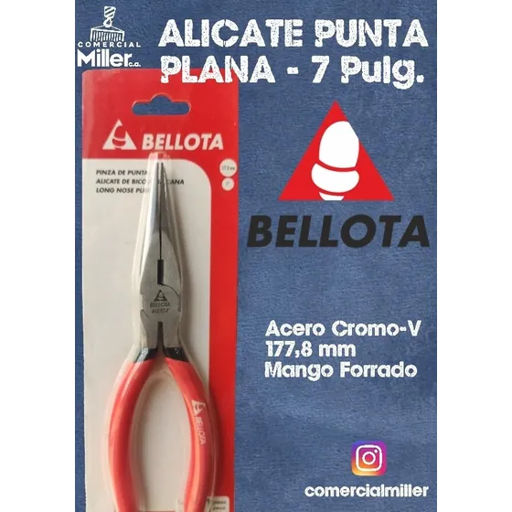 Alicate Punta Larga Bellota - 7  - 6127-7c