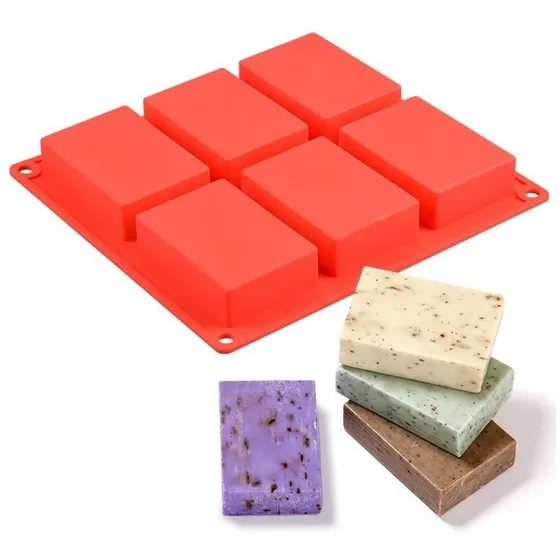 Molde De Silicona Para Jabón, Diseño Rectangular!!