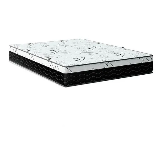 Colchão Viúva Espuma D33 One Face - Bello Box - 17x128x188 Cor Branco C/ Preto