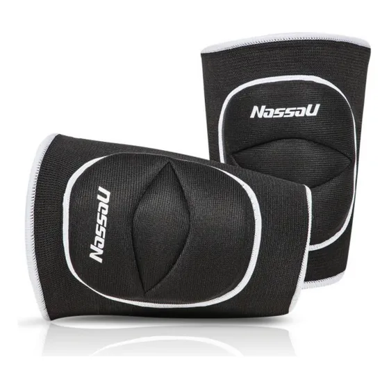 Rodilleras De Voley Nassau Profesionales Protecciones Futsal Color Negro/blanco Talle S