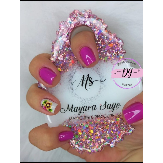 Plaquinha Personalizada Em Resina Para Unhas/make Plaquinha Personalizada Em Resina Para Unhas/make