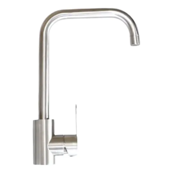 Llave De Fregadero Monomando Cuadrado De Acero Inox Gs