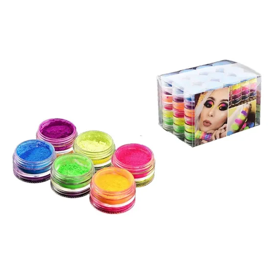 12 Und - Sombra Pigmentada Fluorescente Neon Em 6 Cores!