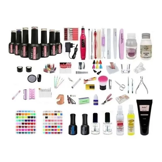 Kit Inicial X86u Insumos Esmaltes Semipermanentes Completo