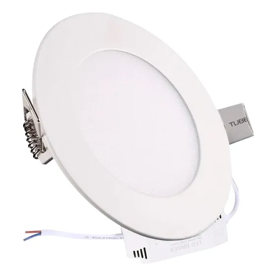 Panel Led Incrustar Redondo Luz Cálida 6w Certificadas Color Blanco 110V