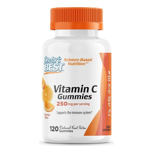 Vitamina C 250 Mg Doctor's Best 120 Gomitas Sabor Sin Sabor