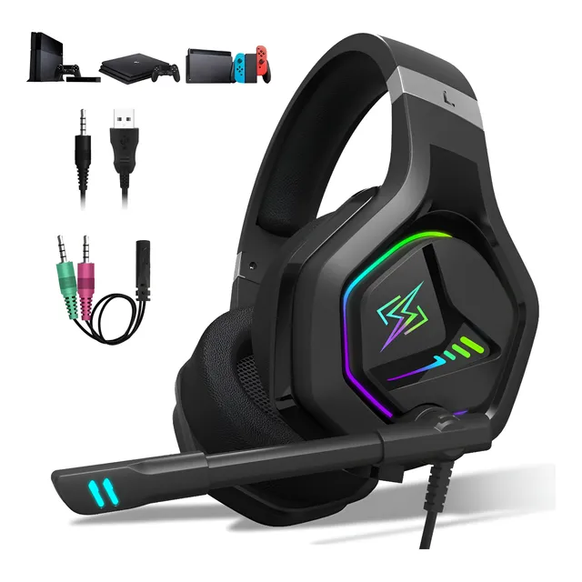 Audífonos Diadema Gamer Rgb Con Microfono Para Xbox Pc Ps4