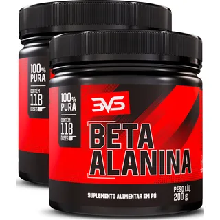 2 Potes Da Beta Alanina 200g - Fórmula Avançada 100% Pura Com 117 Doses - 3vs Nutrition 2 Potes Da Beta Alanina 200g - Fórmula Avançada 100% Pura Com 117 Doses - 3vs Nutrition