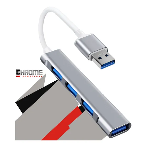 Hub Usb 4 Portas Usb 3.0 5 Gbps Extensor Adaptador Usb 3.0 Computador Pc Notebook Chrome Technology
