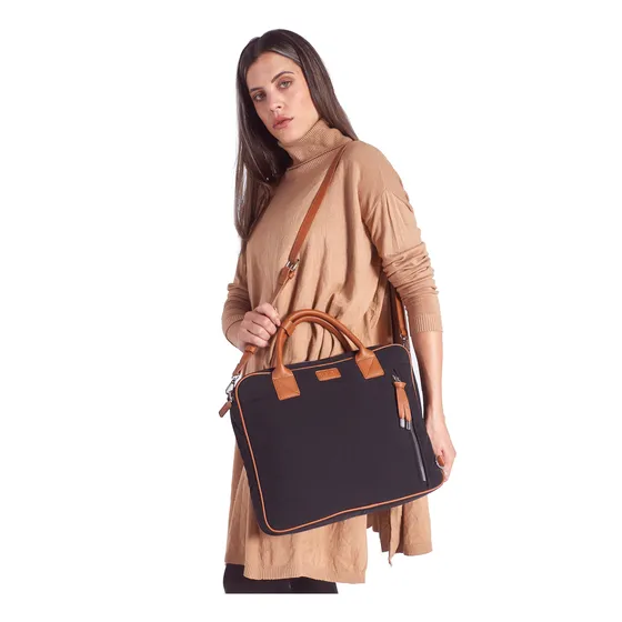 Cartera Porta Notebook Maletín Portafolio Basilea Mujer