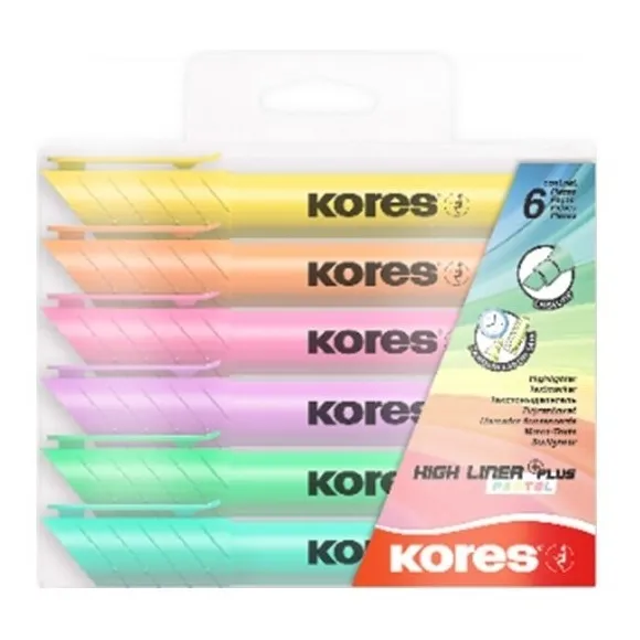 Resaltador Pastel X 6 Kores