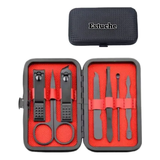 Set De Manicura 7 Piezas Acero Inoxidable