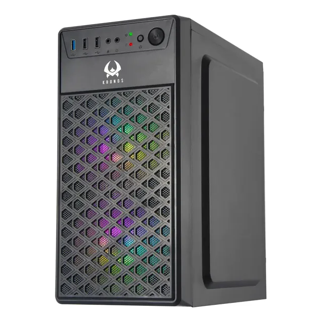 Gabinete Kronos Falcon, Micro-atx, Usb 3.0, Usb2.0 X2 Negro