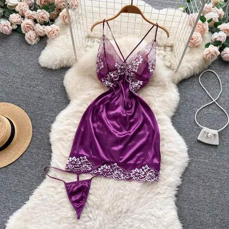 Conjunto De Lingerie Transparente Sem Manga E Sem Costas
