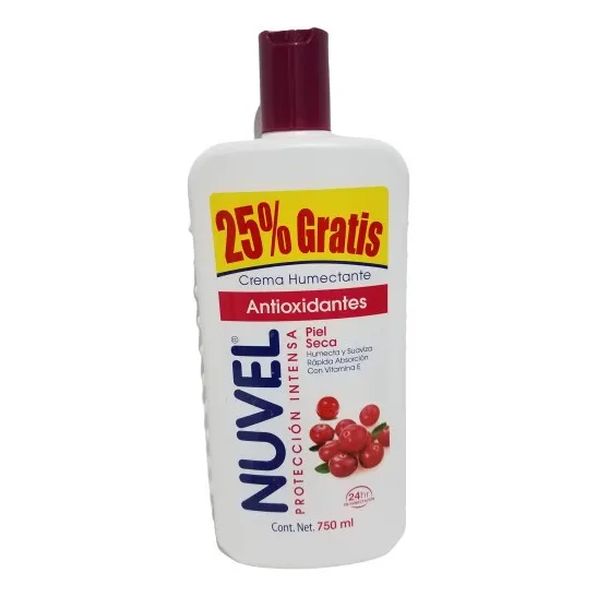 Crema Humectante Nuvel Antioxidantes Pack Con 3 Pz De 750 Ml