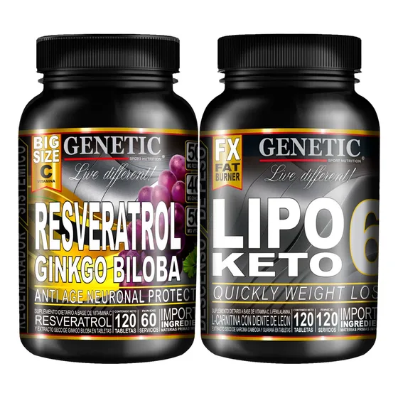 60días Antioxidante Resveratrol Quemador Lipo 6 Keto Genetic