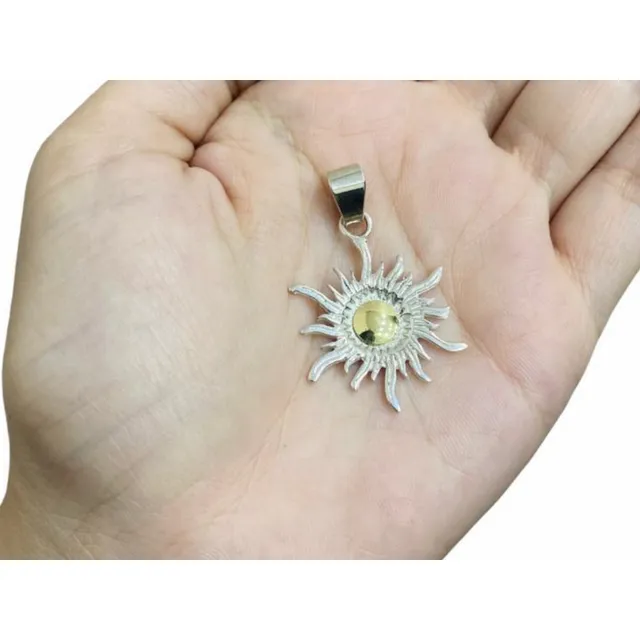 Dije Sol  Plata Y Oro. Regalo. Belgrano