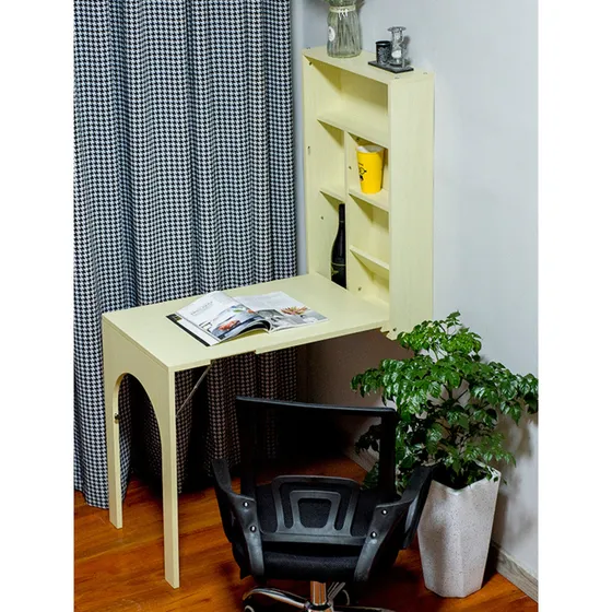 Mesa Plegable De Pared Con Repisas