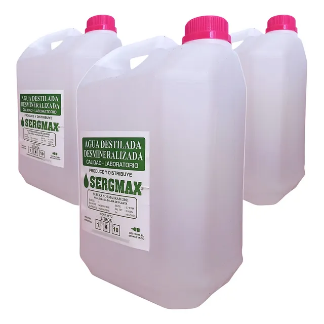 Agua Destilada Uso Técnico En Laboratorios E Industrias 15lt
