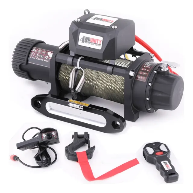 Malacate 5400 Kg 12000 Lbs 12v Control Remoto Cable De Acero