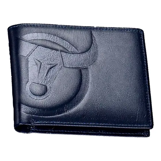 Bullcaptain - Billetera De Cuero Mate Qb-0203-h-bl Azul