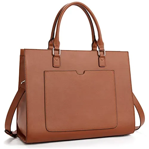 Maleta De Cuero De Telena Para Mujer, 15.6 Inch Z7zzv