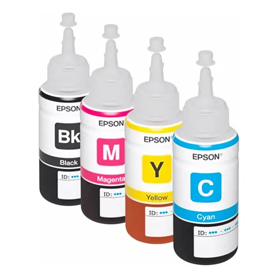 Pack Kit Combo 4 Botellas Tinta Compatible Impresora Epson